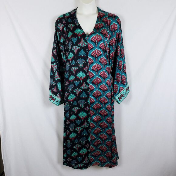 Printfresh Dulce Dress Womens One-Size Plus Kaftan Cocktail Party Maxi Belted - Picture 10 of 12
